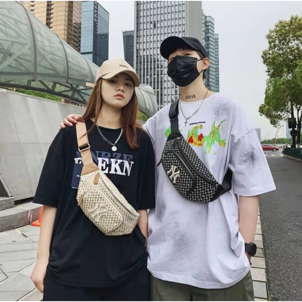 MLB (พร้อมส่ง) กระเป๋าคาดอกMLB  กระเป๋าNY  ของแท้%