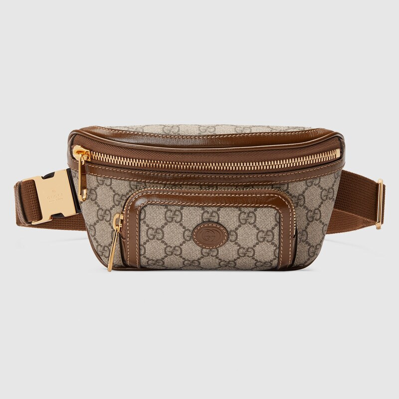 ราคาดีที่สุดของแท้ 100%กุชชี่ Gucci GG Retro Series Belt Bag กระเป๋าคาดเข็มขัดผู้ชาย/กระเป๋าคาดอกผู