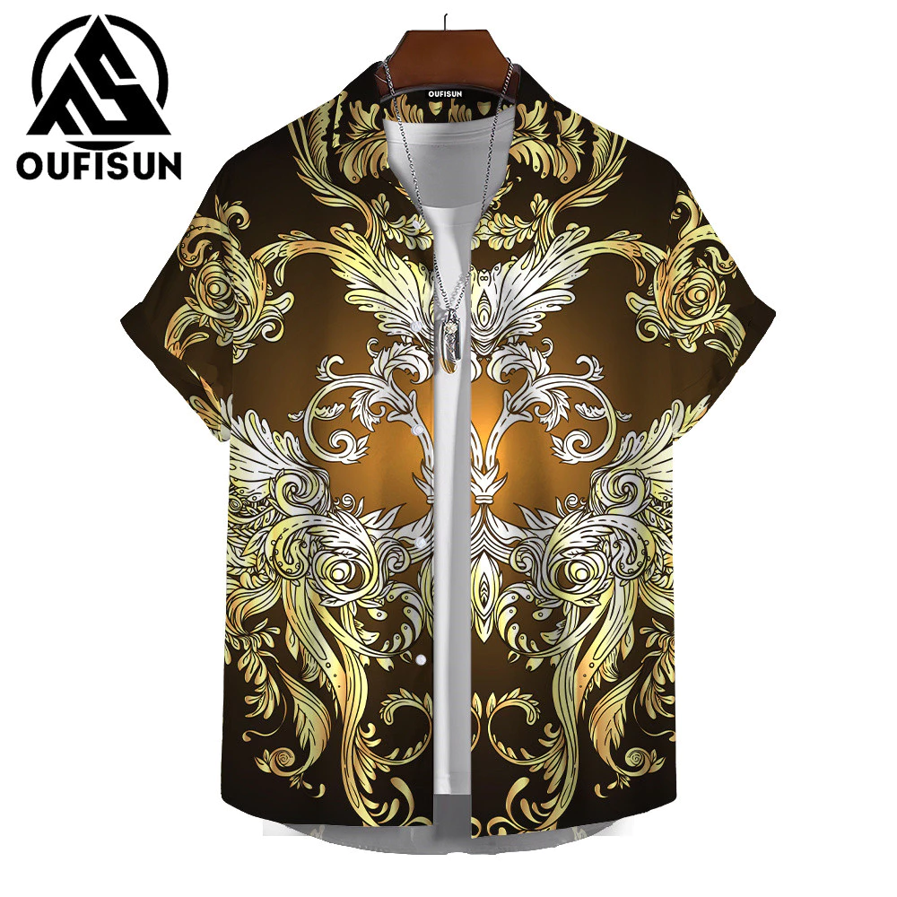 เสื้อฮาวายผู้ชาย ลายดอกไม้วินเทจ แขนสั้น thumbnail 4