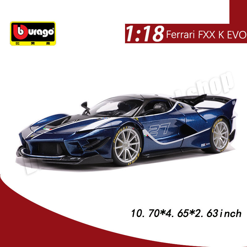 Original Bburago 1:18 FXX K EVO ของเล่น Die-cast รุ่นสะสม Miniature รถตกแต่งของขวัญ