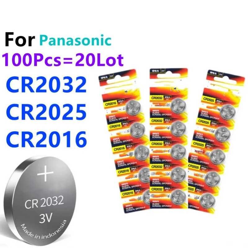 Δ สำหรับ 100 ชิ้น Cr2032 Cr2025 Cr2016 แบตเตอรี่ Br2025 Kcr2025 รีโมทค
