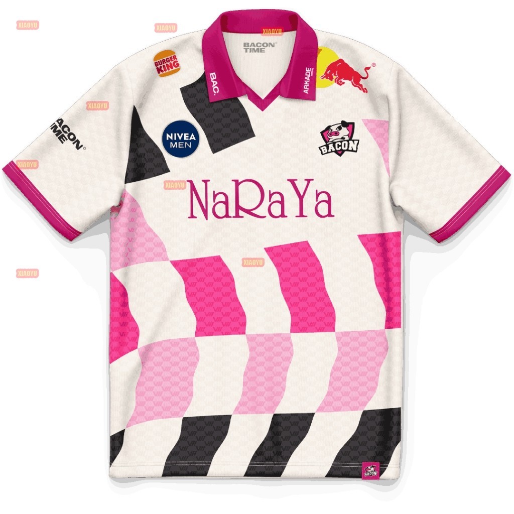 Bacon Time RPL Winter jersey 2024 - ไม่มีชื่อที่กําหนดเอง Bacon Time Team เสื้อแขนสั้น