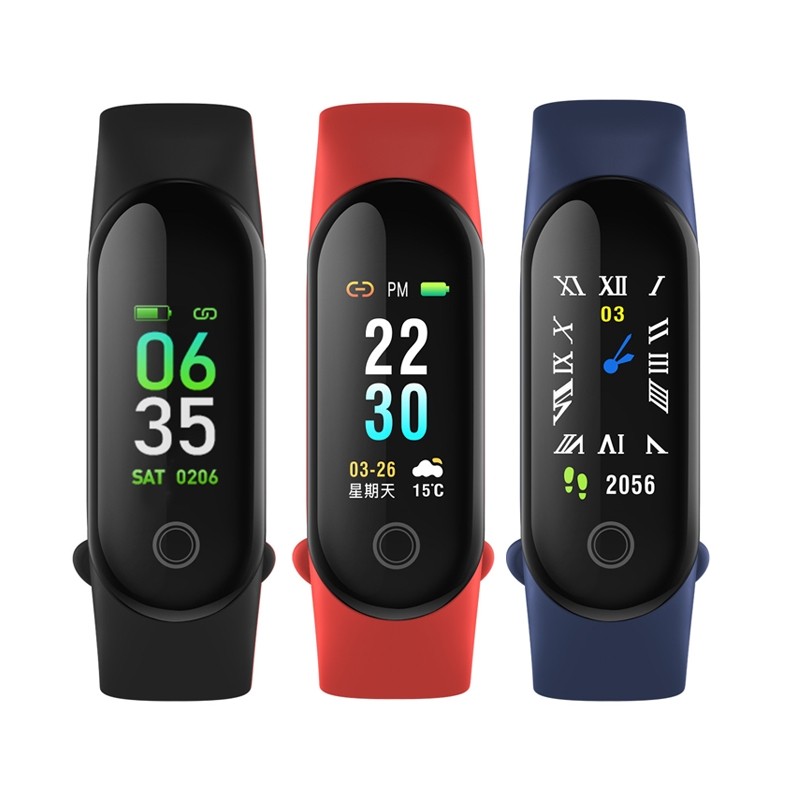 ในสต็อก XANES M30 0.96 หน้าจอสี IP67 สร้อยข้อมือสมาร์ทกันน้ํา Heart Rate Monitor