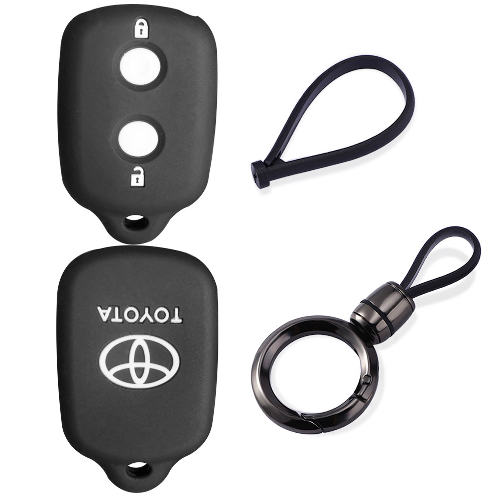 Toyota Avanza Rush 2 ปุ่ม Entry Remote อุปกรณ์เสริมในรถยนต์พวงกุญแจที่ใส่กุญแจซิลิโคนฝาครอบเคสกุญแจรถ