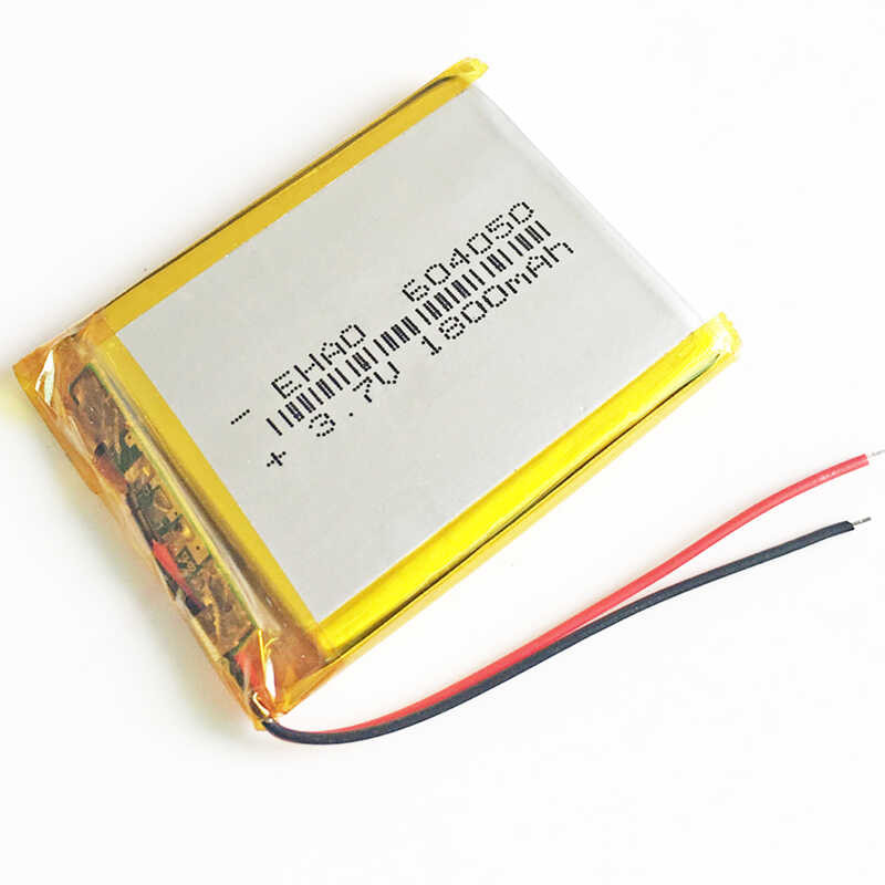 Δ 10 ชิ้น 3.7V 1800Mah 604050 ลิเธียมโพลิเมอร์ Lipo แบตเตอรี่แบ