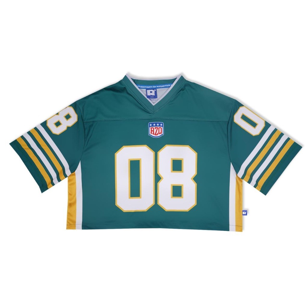2024 (ชื่อและหมายเลขแบบกําหนดเองฟรี) Rzq Active / Allbany 08 / Jersey Croptop / Oversize / Y2k / Nfl