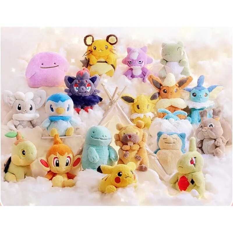 ◆ สินค้าคงคลัง Original Pokemon Piplop Pikachu Ditto Relaxo Dedenne Turtwig Vaporeo