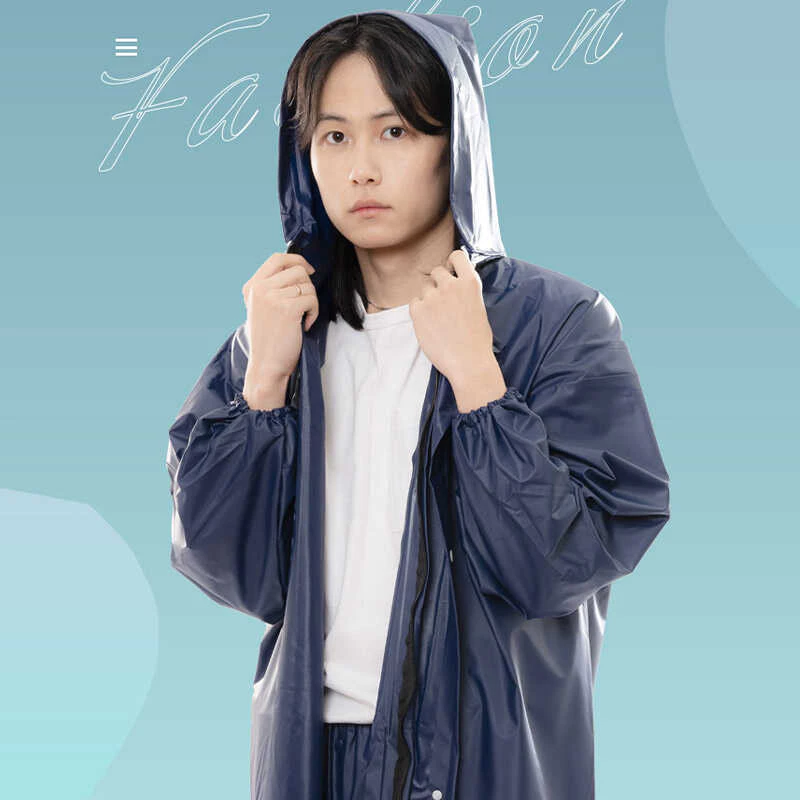 Suikone ฝนตกหนักหนา*เสื้อกันฝนชุดกางเกงฝนในสถาน thumbnail 5