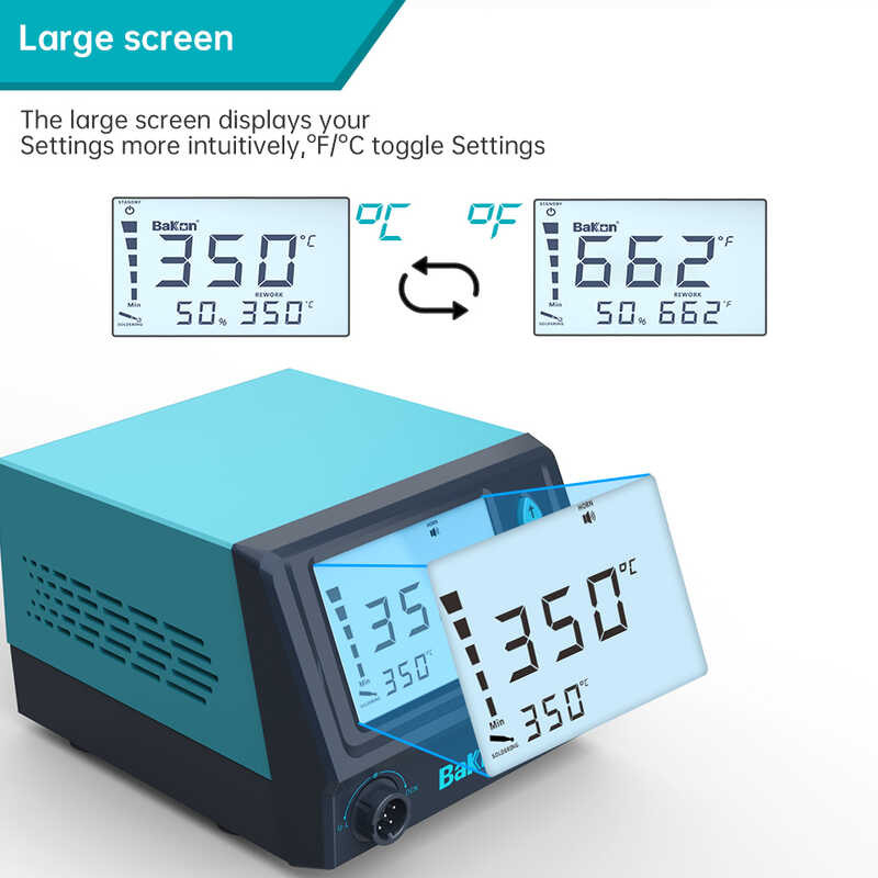 ி Bakon Bk969d + 75W ซ่อมโทรศัพท์มือถือสถานีบัดกรีอัจฉริยะ