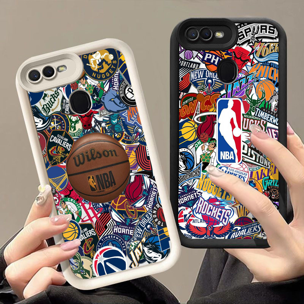 สําหรับ OPPO Realme A12 A12s F7 C2 F9 C2s A5S A5 A1K A11K A12E A7 A3S Pro Q-74 โลโก้บาสเกตบอล