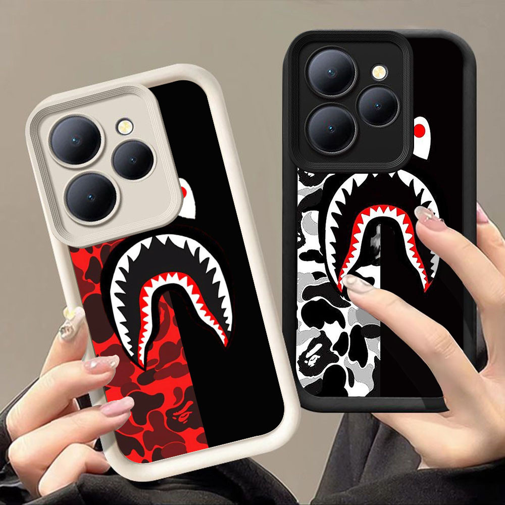 เคสสําหรับ Infinix Smart 9 HOT 40i GT 30 30I 8 5 40 Play 20 Pro 5G Q-49 bape shark