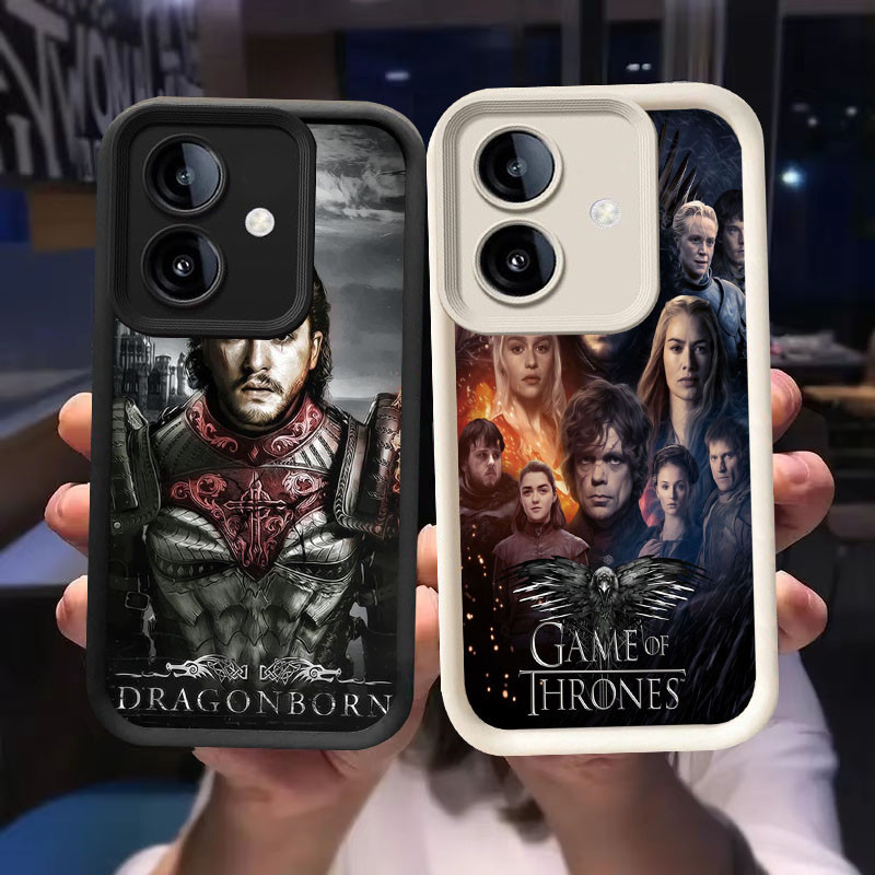 O-54 Thrones Casing สําหรับ OPPO A3 A3X A5 Pro 5G สีดําและสีขาว
