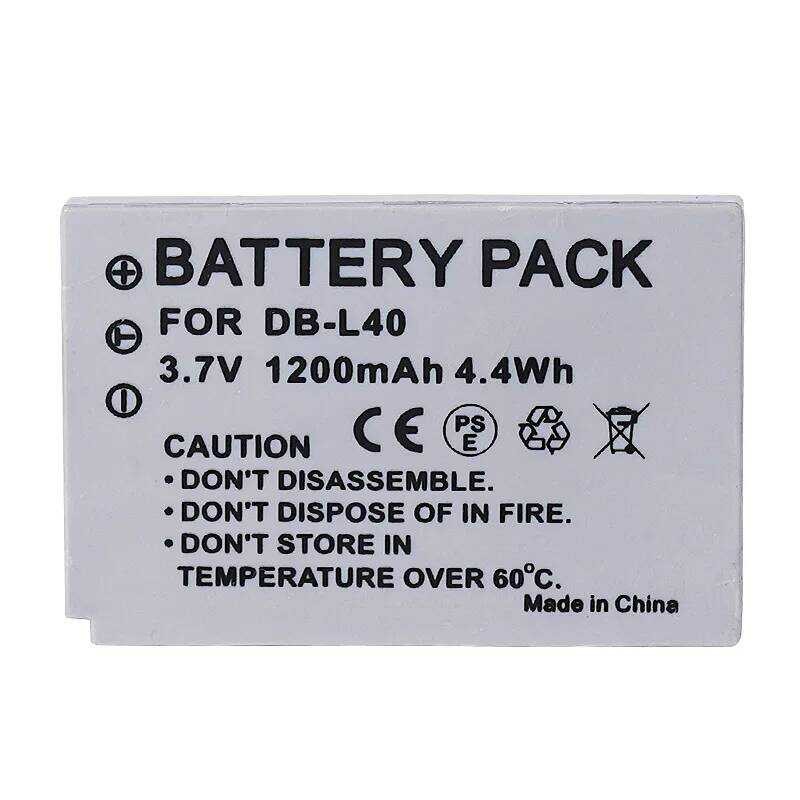 ▥ Db-L40 Db-L40a แบตเตอรี่กล้อง 1200Mah สําหรับ Sanyo Vpc-Hd700 Vpc-Hd800 Hd1 Hd2 Dmx-Hd700 Hd1