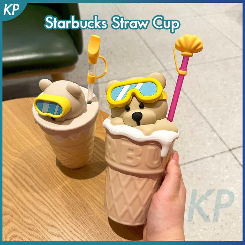 แก้วเซรามิก Starbucks ลายหมีดำน้ำและไอศกรีม 355/435ml thumbnail 3