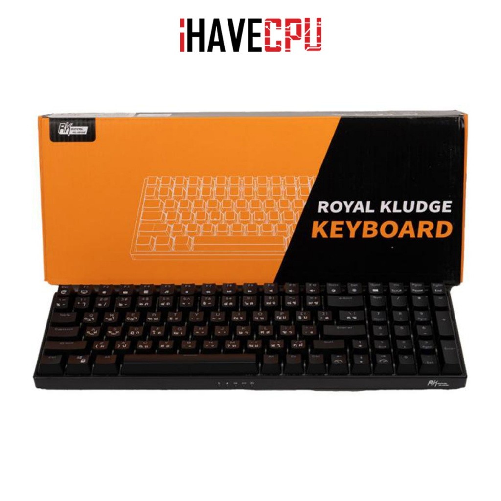 iHAVECPU KEYBOARD (คีย์บอร์ด) ROYAL KLUDGE RK100 TRI-MODES BLACK (EN/TH)