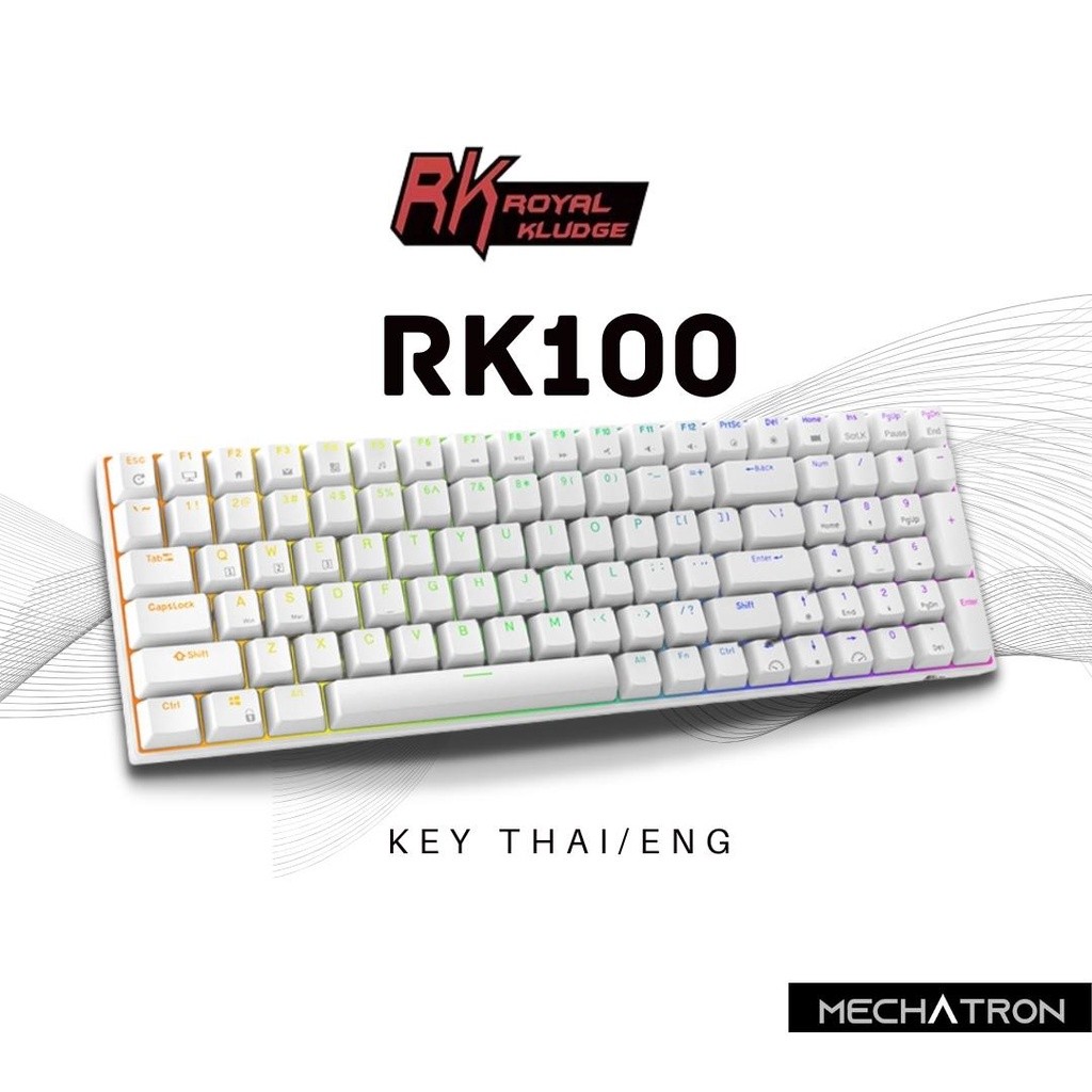 [Key TH] Royal Kludge RK100 แมคคานิคอล คีย์บอร์ด 96% ไร้สาย บลูทูธ RGB Mechanical Wireless Hot Swap
