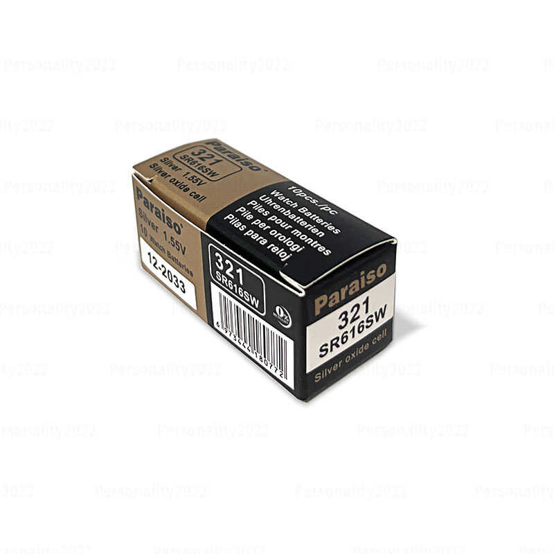 Δ 2 - 100 ชิ้นสังกะสีออกไซด์นาฬิกาแบตเตอรี่ 321 Sr616sw 616 Sr