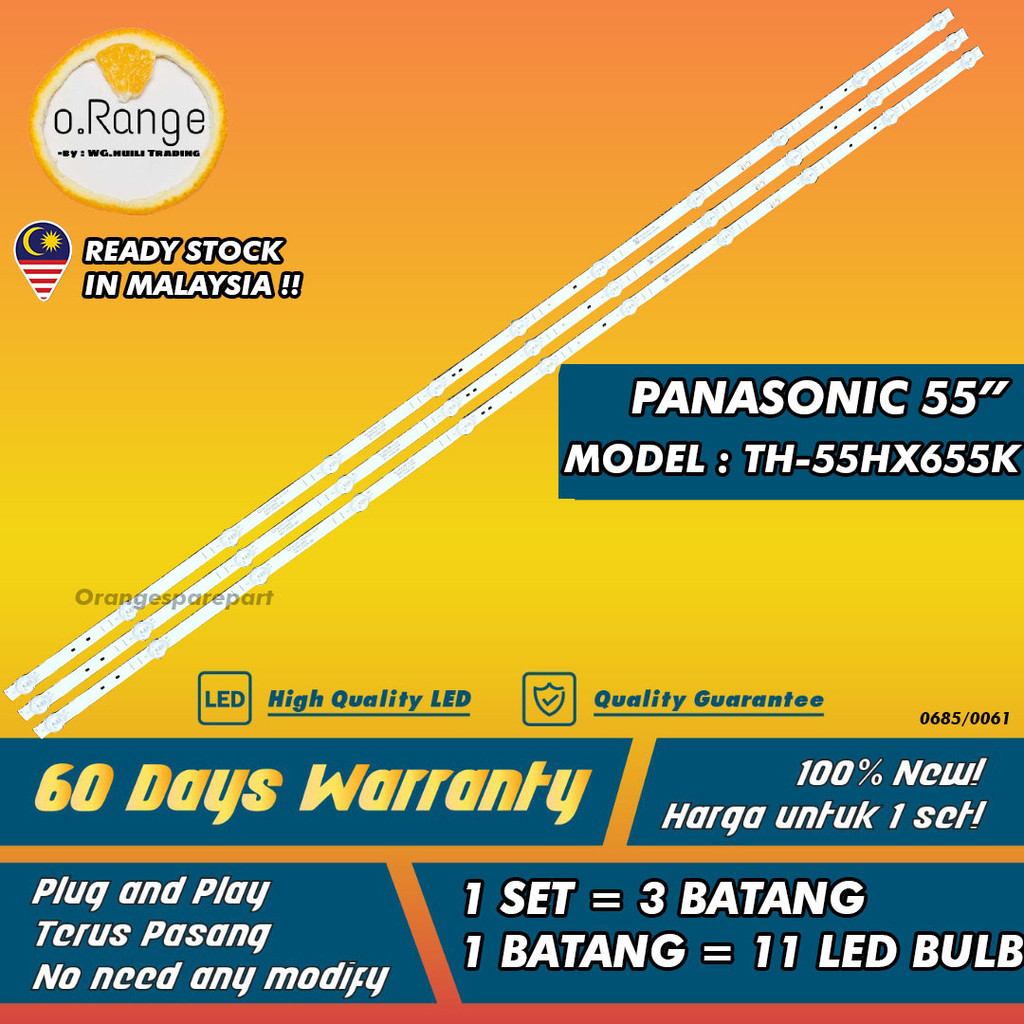 โคมไฟ TH-55HX655K PANASONIC 55" 55 นิ้ว LED TV BACKLIGHT TH-55HX655 55HX655K TH55HX655K Mlz3 "