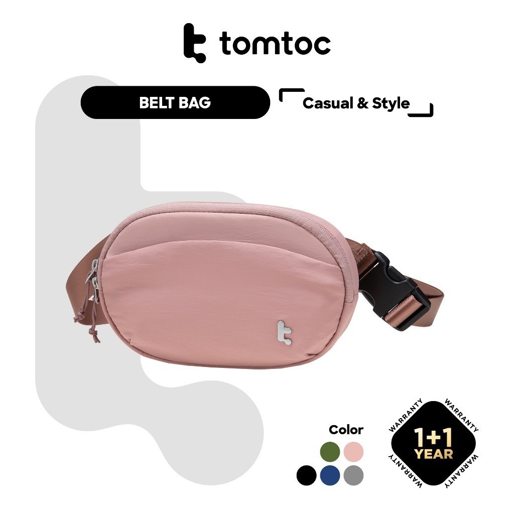 Tomtoc T32 1.5L Slingbean Belt Bag / Crossbody Bag / Sling Bag / กระเป๋าคาดเอวพร้อม RFID Blocking