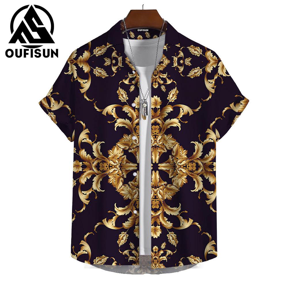 เสื้อฮาวายผู้ชาย ลายดอกไม้วินเทจ แขนสั้น thumbnail 6