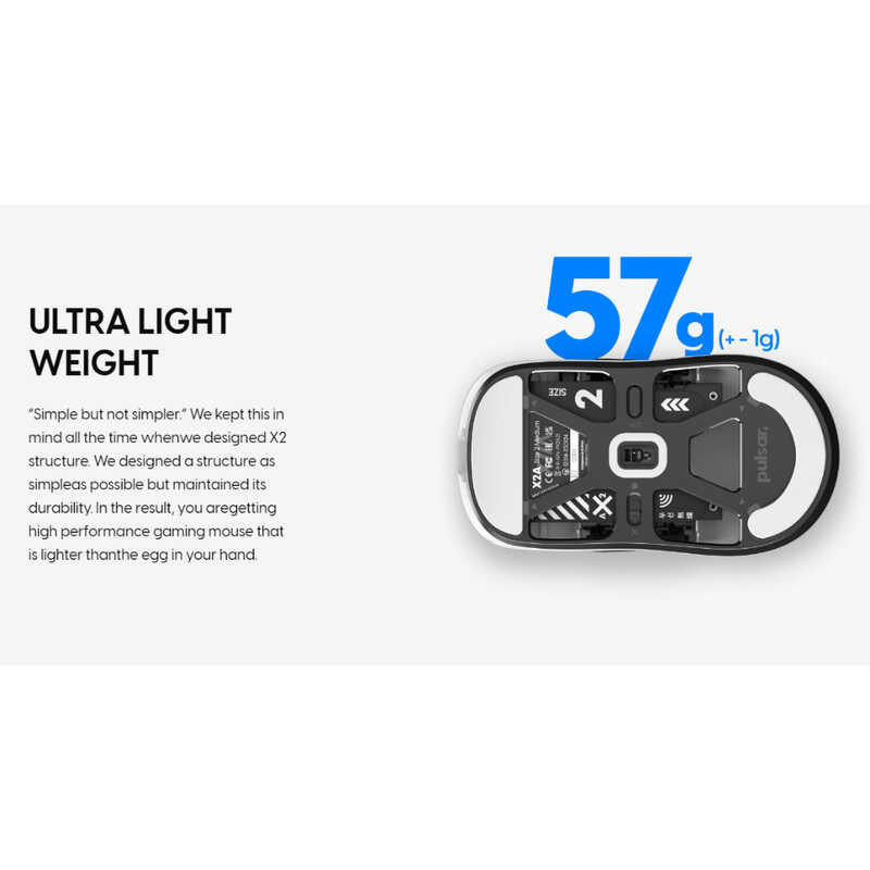 [HOT  SDGFLHK 118] Pulsar X2A Ambidextrous Symmetrical Wireless Gaming Mouse Mini / Regular | PCMO