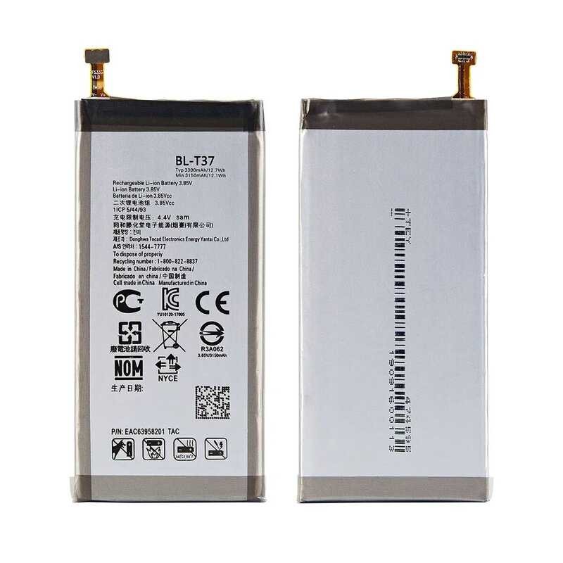 ▥ แบตเตอรี่ Bl-T37 3300Mah ของแท้สำหรับ LG V40 Thinq Q8 2018รุ่น Q815l Q Stylo4 Q710 Q710ms /Cs