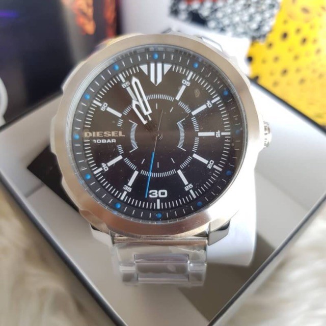 พร้อมส่ง ️ DIESEL DZ1786 Machinus NSBB Black Dial Men's Stainless Steel Watch