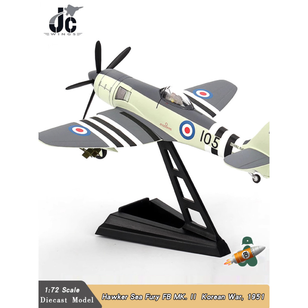 JC WINGS 1/72 Royal Navy Hawk Wrath Bomber Alloy รุ่น 804 Squadron Korean War