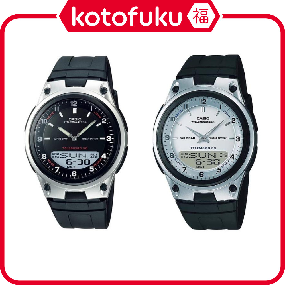 นาฬิกา Casio ของญี่ปุ่น Analog 5 ATM กันน้ํา สีดํา (AW-80-1AJH / AW-80-7AJH)
