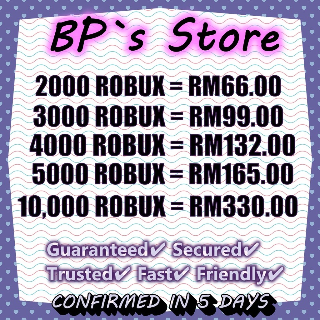 5 robux ถูกที่สุด พร้อมโปรโมชั่น ธ.ค. 2024|BigGoเช็คราคาง่ายๆ