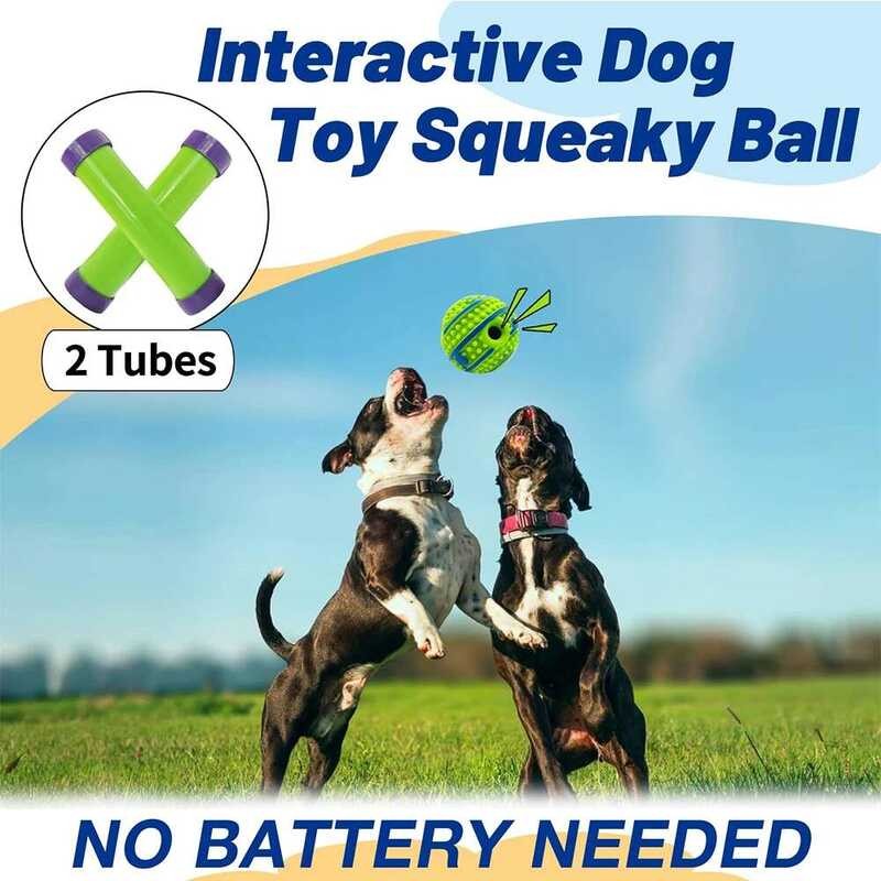 Wag Wobble Giggle Ball สําหรับสุนัข - ของเล่นเคี้ยวแหลมคม 10 ซม. พร้อมเสียง Giggle, -   ซม.  ,