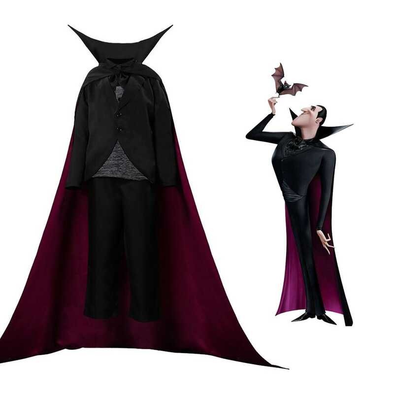 Transyania Hotel 4 Cosplay Dracula Black Cape Johnny Mavis Cos Halloween Costumes|โรงแรมทร