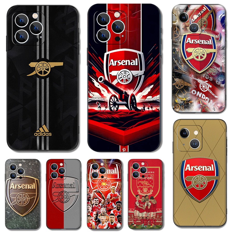เคสโทรศัพท์สําหรับ iPhone XR XS Max 11 Pro 12 TPU เปลือกซิลิโคนอ่อนนุ่ม Arsenal Club