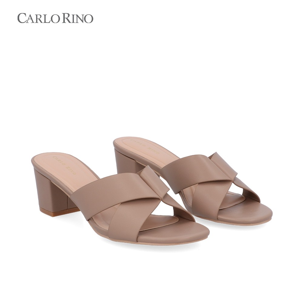 Carlo Rino Quincy Heeled Sandals - สีเบจปานกลาง