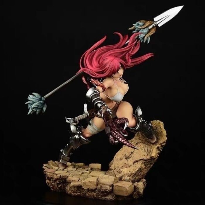 ของแท้ ORCATOYS Elsa Elsa Elsa Fairy Tail Knight White Armor Black Kai Figure