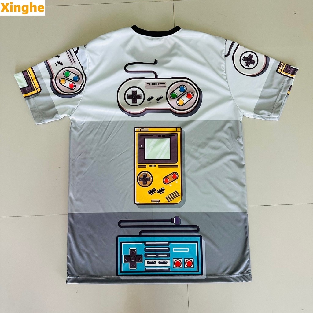 X xheเสื้อยืดลายเครื่องเล่นเกม ยุค 90 ลายใหม่ล่าสุด