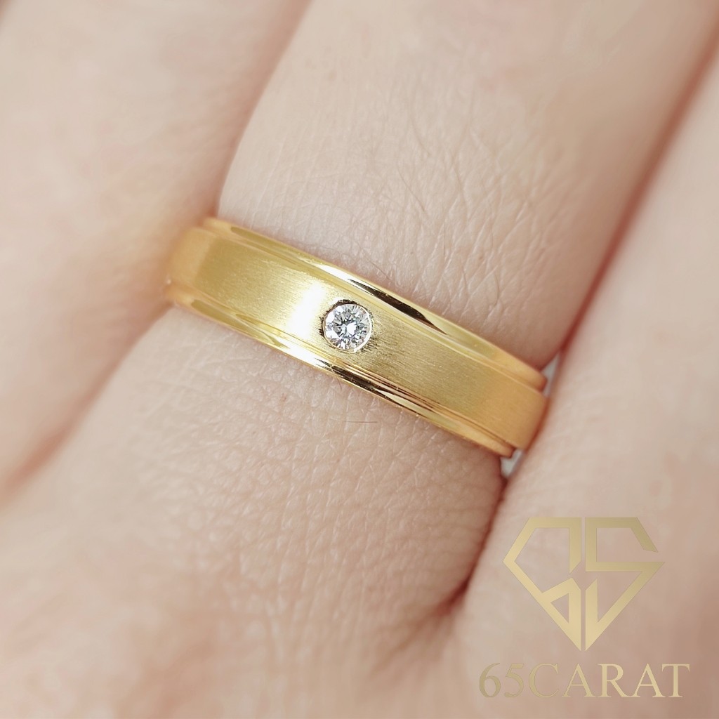 65Carat - แหวนชาย แหวนเพชรน้ำ100  เพชรเบลเยี่ยมคัท 0.06 กะรัต
