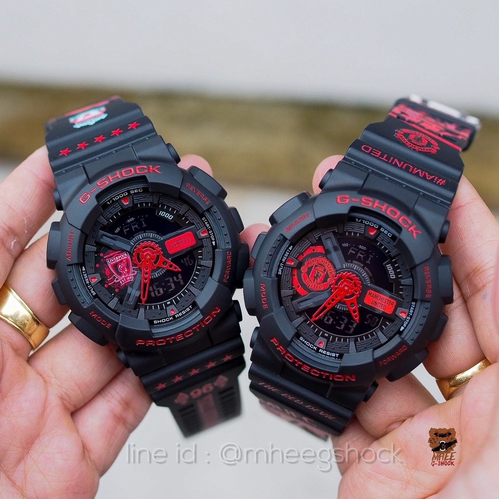 G-Shock Football Team Custom Liverpool vs. Man U แต่งจากนาฬิกาจีช๊อคของแท้ รับประกัน 1 ปี