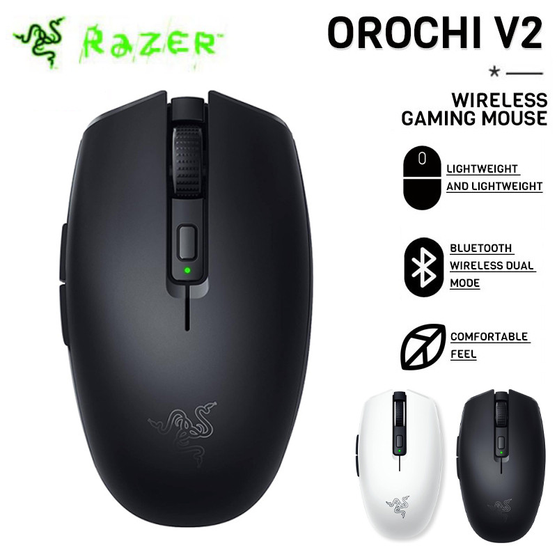 Razer OROCHI V2 เมาส์สําหรับเล่นเกมไร้สายพร้อมเมาส์เกมเซ็นเซอร์ออปติคัลเซนเซอร์ 5G ขั้นสูง 18000 DPI
