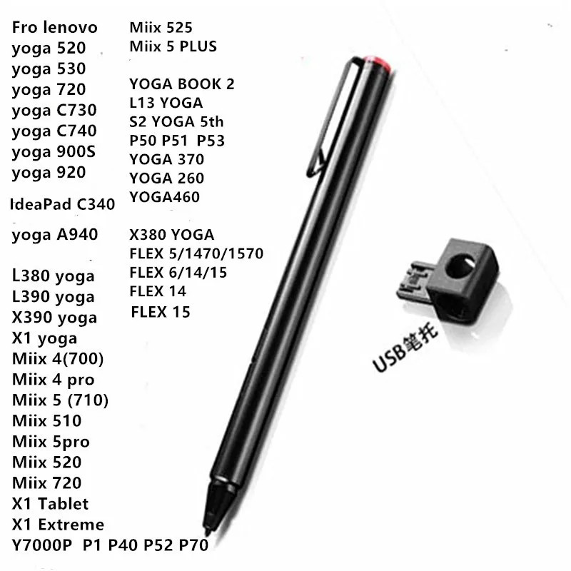 ในสต็อก Original Stylus ปากกาสําหรับ Lenovo โยคะ 900s โยคะ 520 โยคะ 530/720/730/C740 /C640 Miix 700 