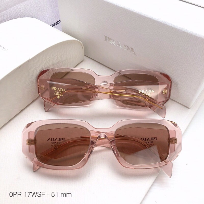 PRADA Sunglasses Symbole PR17WSF (Transparent Peach)ใหม่ เบา สุด