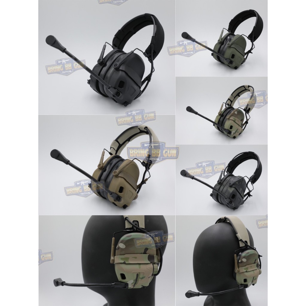 หูฟังสื่อสารตัดเสียงได้ ทรง Ops-Core (FCS AMP tactical communication headset noise reduction)