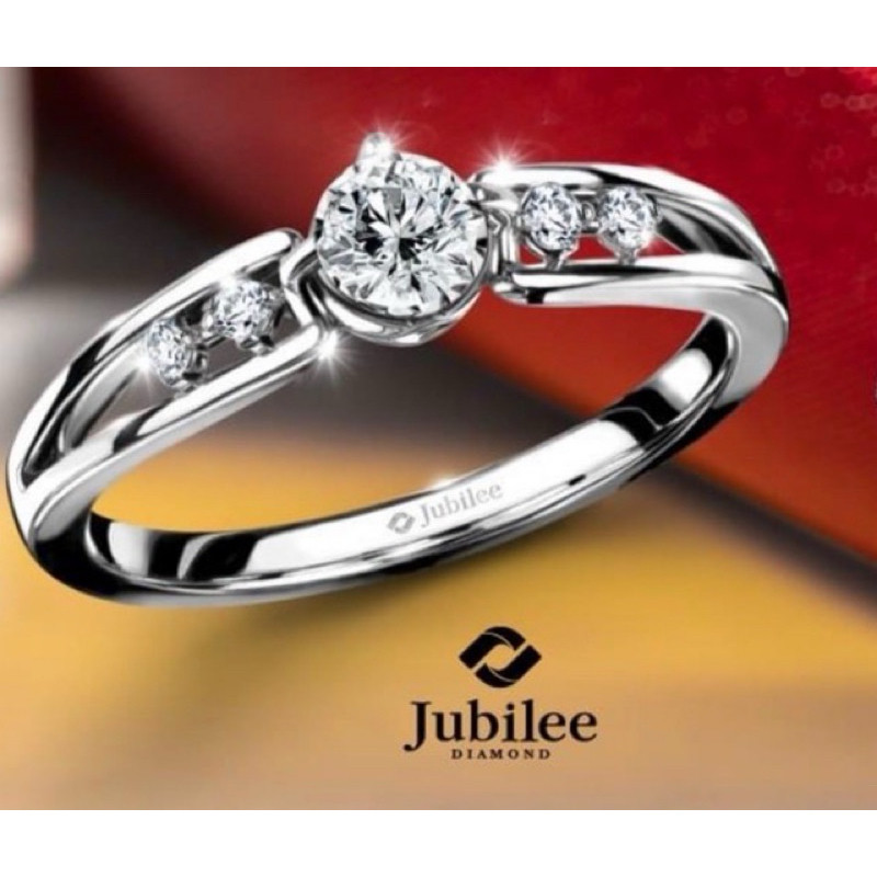 Jubilee Diamond แหวนเพชร Shadows Quintet Solitaire Ring เพชรแท้ เพชรน้ำ 99มือสองสภาพดีไมาค่อยได้ใส่