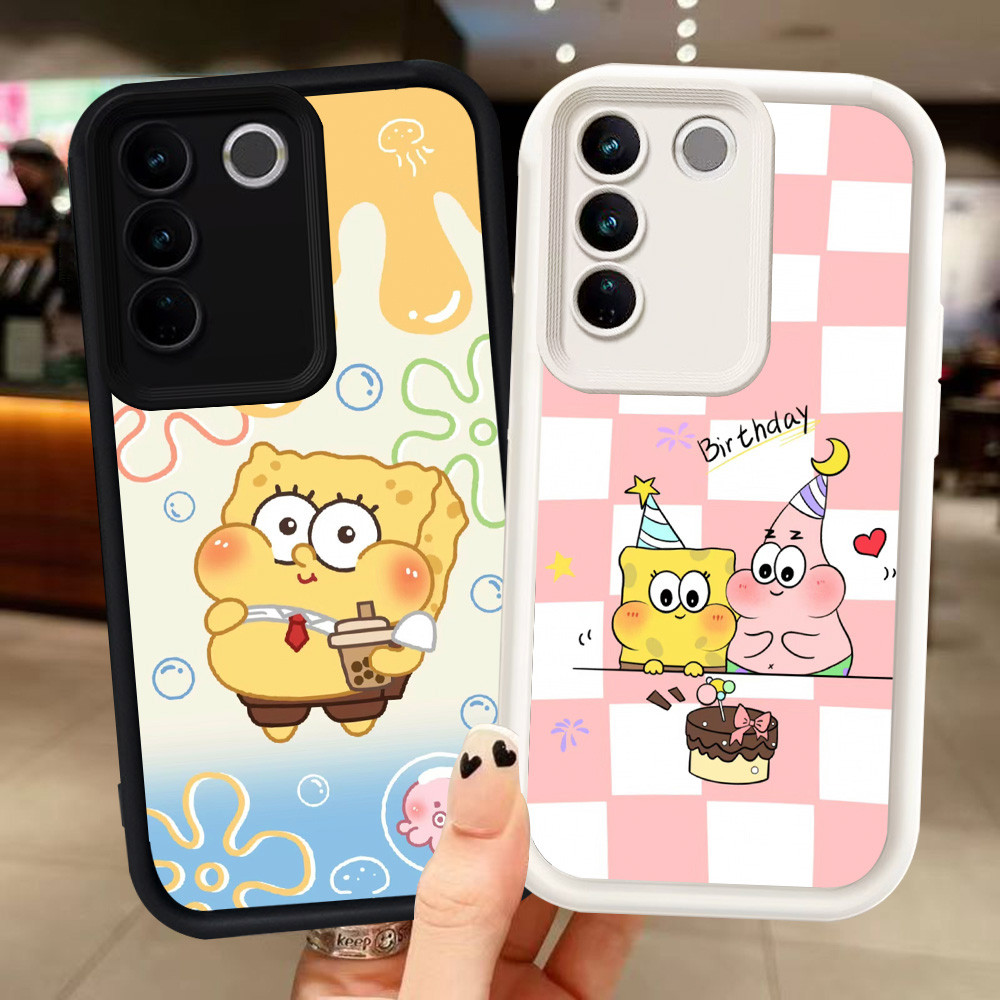 Z-44 SpongeBob เคสสีขาวสีดําสําหรับ VIVO Y81s V29E V29 Y81 Y100 Pro กรณี