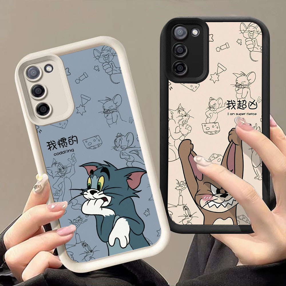 SAMSUNG เคสสําหรับSamsung A10 A72 M07 F07 J2 M30S J4 J7 J6 A7 M21 Prime Plus Pro 5G Q-92 คู่แมวและเม