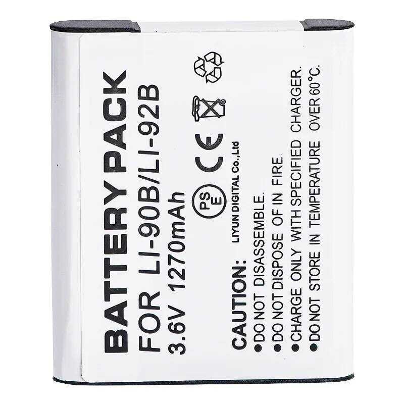 ▥ Li-90B Li-92B แบตเตอรี่กล้อง 1270Mah สําหรับ Olympus Tough Tg-4 Tg-6 Tg-5 Tg-1 IHS Sh-1 Sh-2