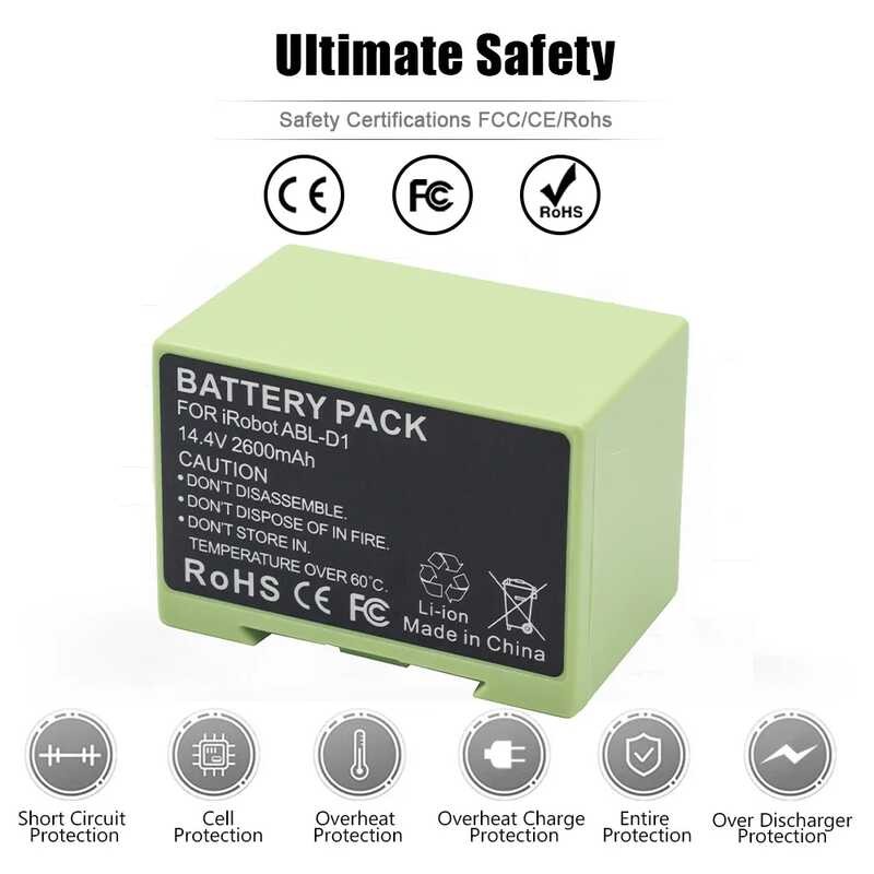 Δ เปลี่ยนแบตเตอรี่ 14.4V 2600Mah / 3200Mah สำหรับ Irobot Roomba E&I Serie