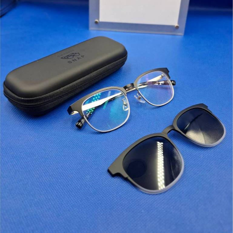 Owndays มือสองสภาพใหม่ แว่นตา + คลิปออน Snap รุ่น SNP1014N-2S