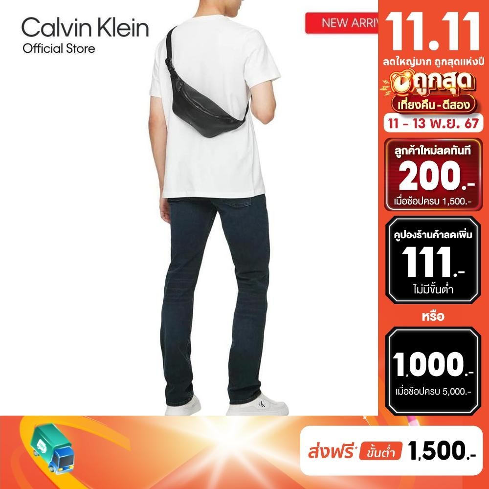 ♞,♘,♙CALVIN KLEIN กระเป๋าสะพายข้างผู้ชาย Ultralight Waist Bag รุ่น 4G3011G UB1 - สีดำ kdie