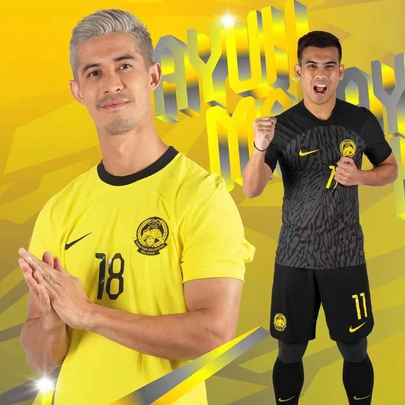 ในสต็อก Ready Stock*Fans Issues --2022-23 Malaysia Home Yellow Man Football Jersey